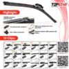 B Series Multi-fit Flat Wiper Blade (Rear) – 8 to 16 Inches (203 to 406mm)
