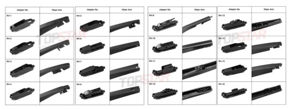 B Series Multi-fit Flat Wiper Blades (Front) – 20 to 28 Inches (508 to 711 mm) - Image 4