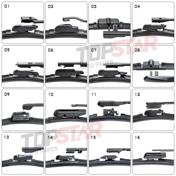 B Series Multi-fit Flat Wiper Blades (Front) – 20 to 28 Inches (508 to 711 mm) - Image 6